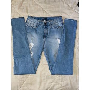 Distressed Blue Jeans - $15 obo